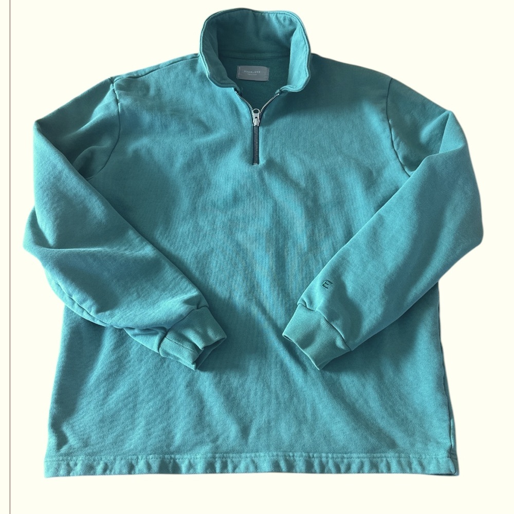 EVERLANE  1/3 zip ORGANIC COTTON SWEATSHIRT